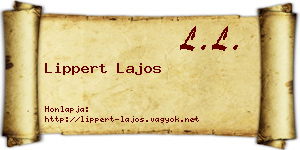 Lippert Lajos névjegykártya